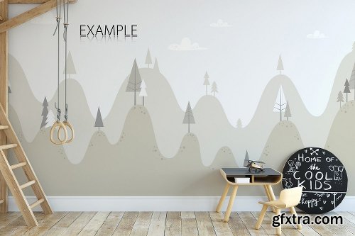 CreativeMarket KIDS WALL & FRAMES Mockup Bundle - 4 2363823