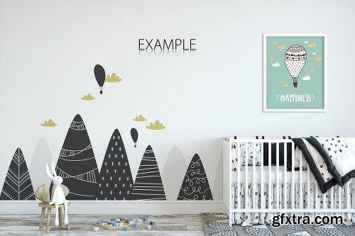 CreativeMarket KIDS WALL & FRAMES Mockup Bundle - 4 2363823