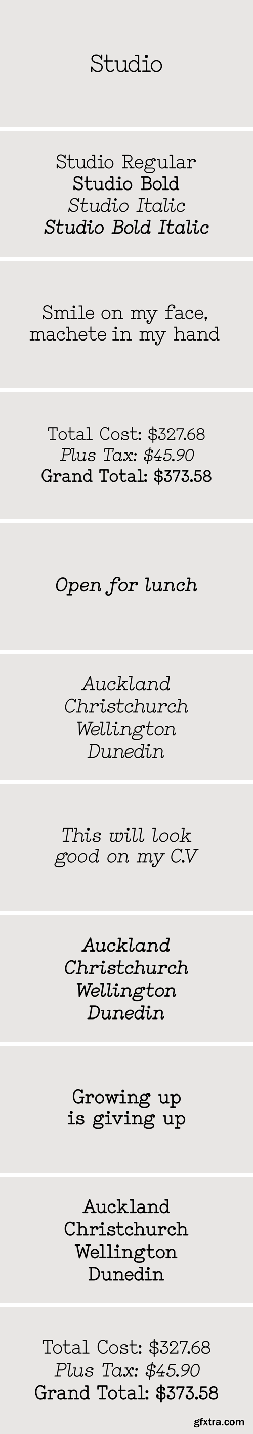 Studio Font Family