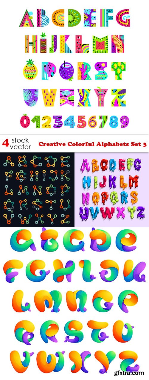 Vectors - Creative Colorful Alphabets Set 3