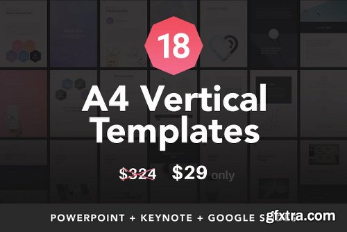 CreativeMarket A4 | 18 Vertical Templates Bundle 2137626