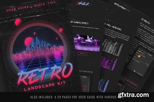 CreativeMarket Retro Landscape Kit 2572834