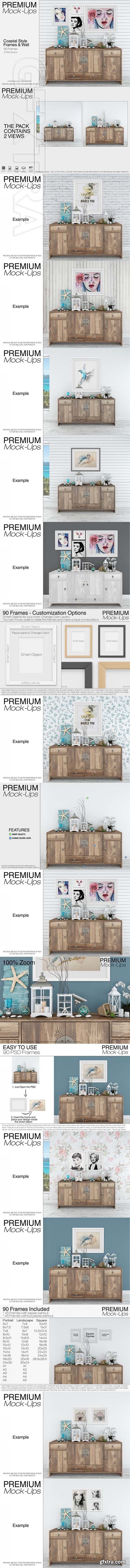 CreativeMarket - 90 Custom Frames Set - Coastal Style