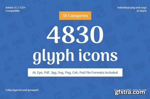 CreativeMarket 4830 Glyph Icons 2202738