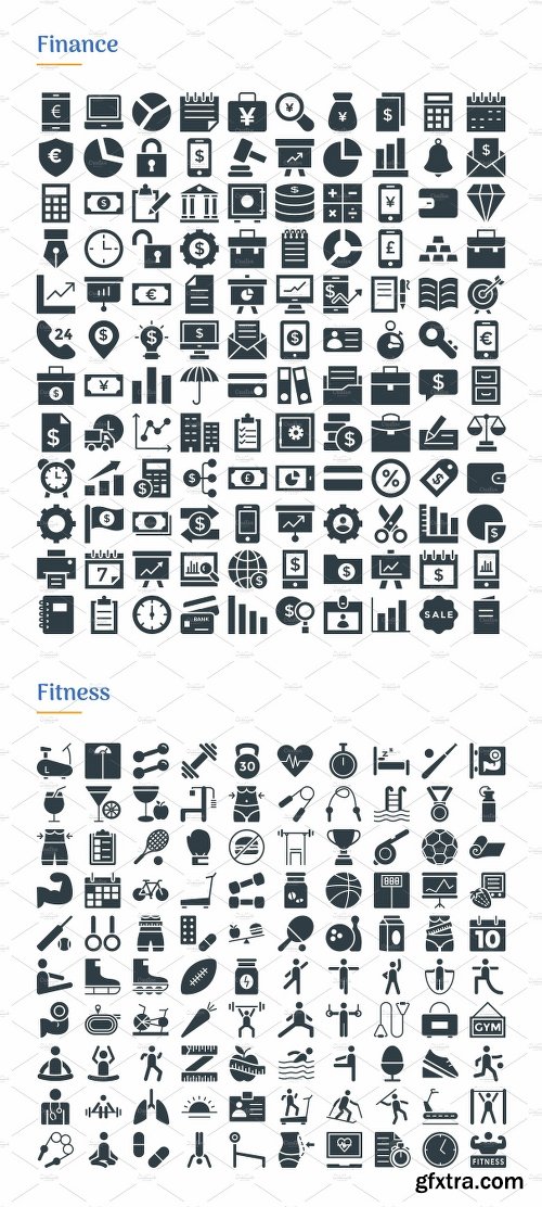 CreativeMarket 4830 Glyph Icons 2202738