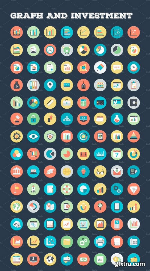 CreativeMarket 4059 Flat Rounded Vector Icons 2211054