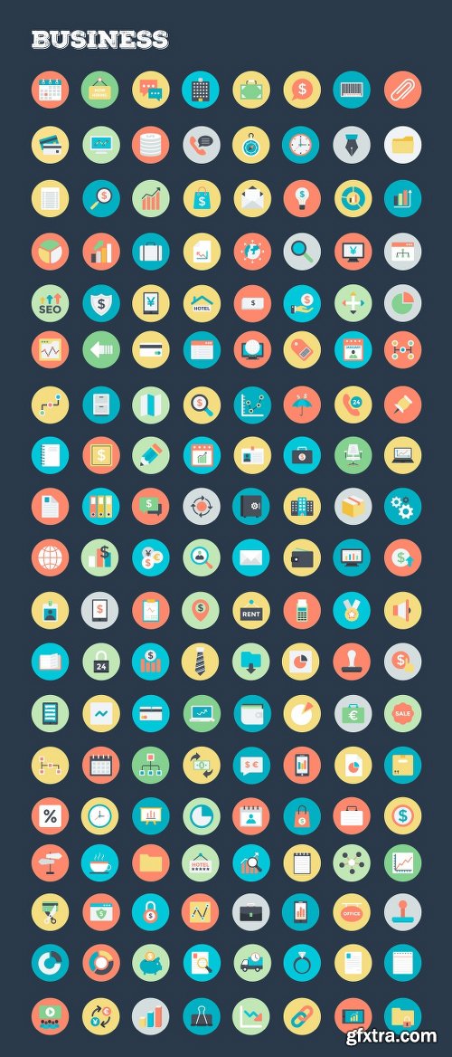 CreativeMarket 4059 Flat Rounded Vector Icons 2211054