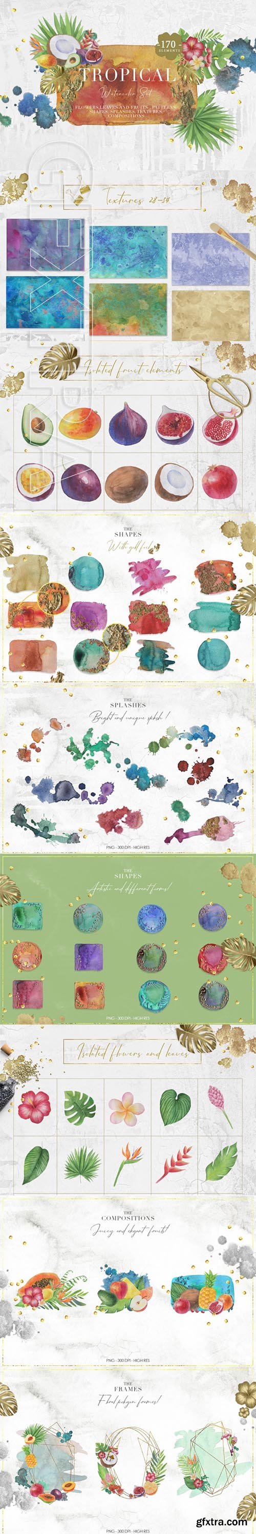 Tropical Watercolor Set