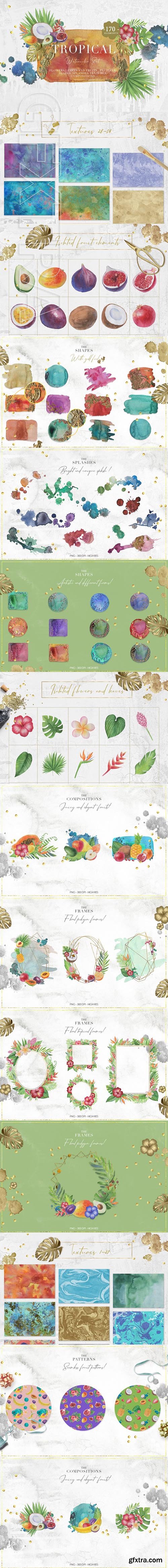 Tropical Watercolor Set