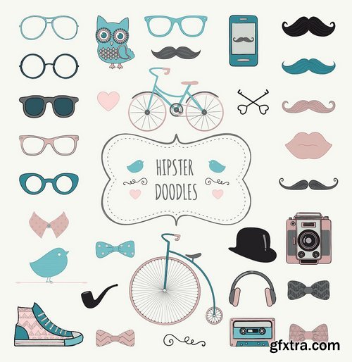 CM - Hipster Vintage Doodle Icons 72288