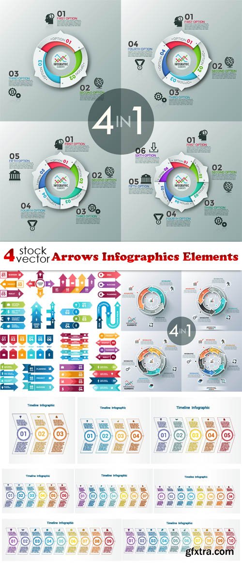 Vectors - Arrows Infographics Elements