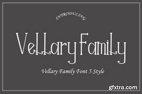 Vellary Family Font Family - 5 Fonts