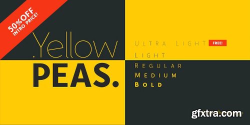 Yellow Peas Font Family - 4 Fonts