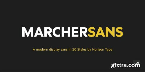 Marcher Font Family - 28 Fonts