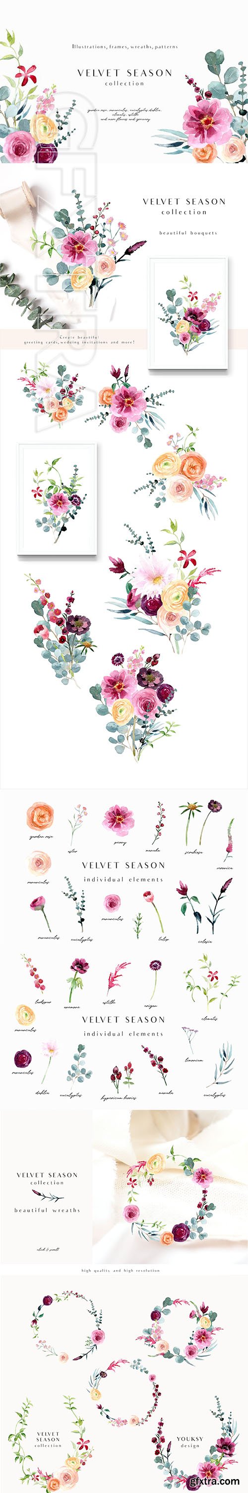 CreativeMarket - Velvet season - graphic set 2850460