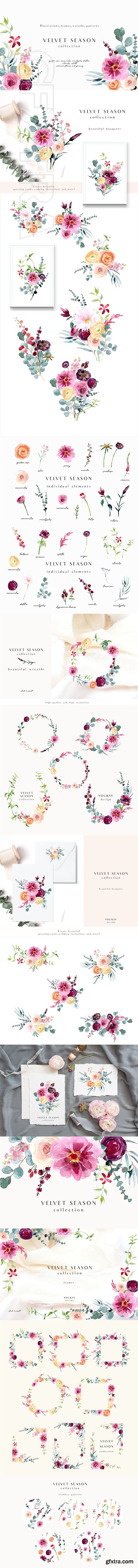 CreativeMarket - Velvet season - graphic set 2850460