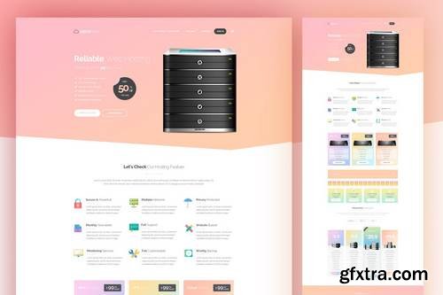 Cocohost - Hosting Server Web Template PSD #2