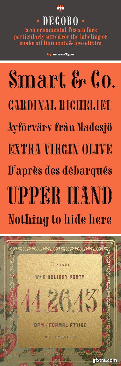 Decoro Tuscan Font