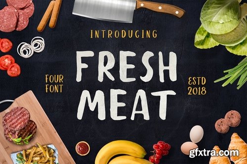 CM - Fresh Meat 4 Font Pack + Bonus2631192