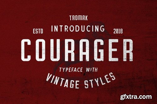 CM - Courager Typeface (8 Fonts!) 2573591