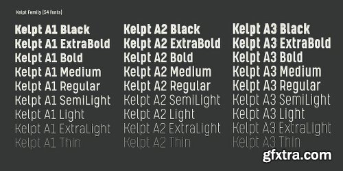 Kelpt Font Family - 54 Fonts