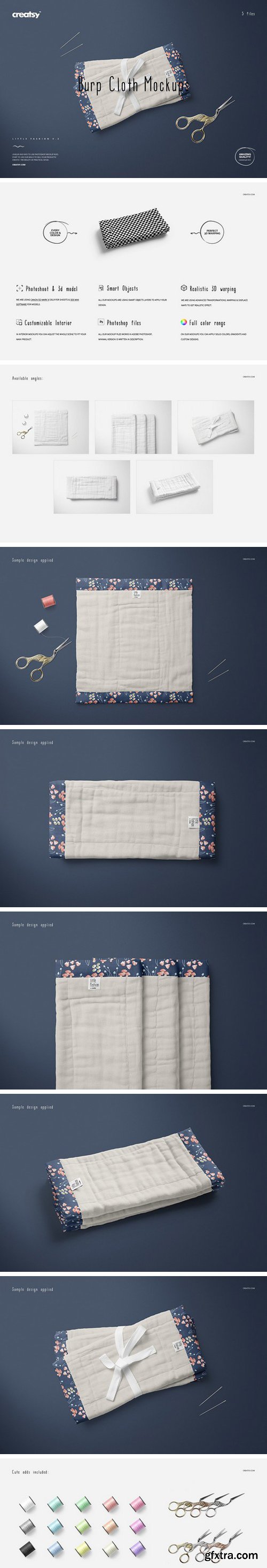 CM - Burp Cloth Mockup Set 2400825