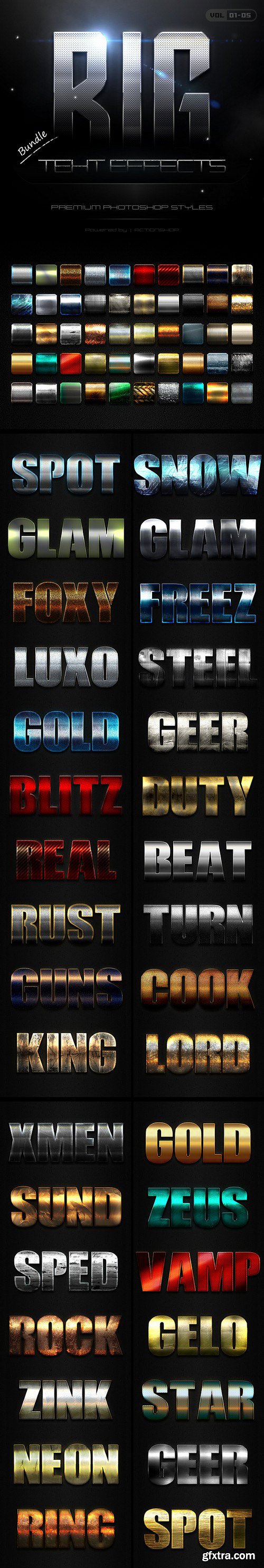 Graphicriver - 50 Bold Text Effects Bundle 21216157