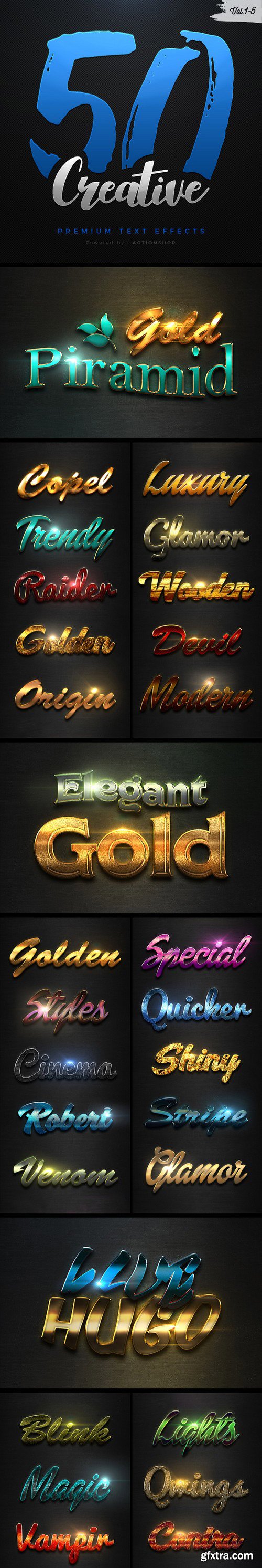 Graphicriver - 50 Creative Text Effects Bundle 21197169