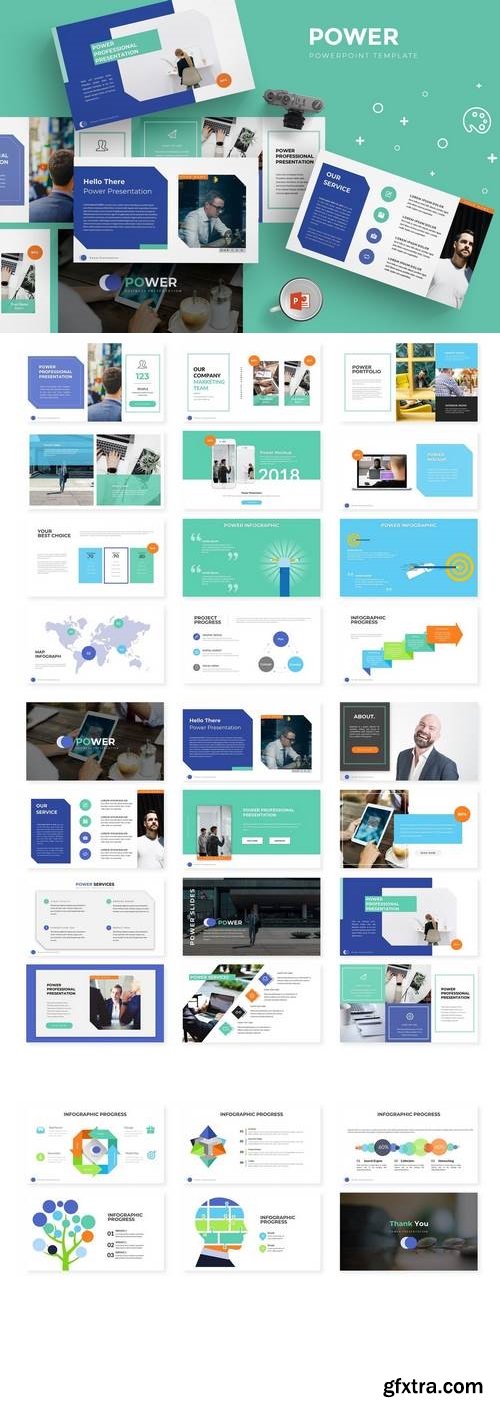 Power - Powerpoint, Keynote, Google Slides Template