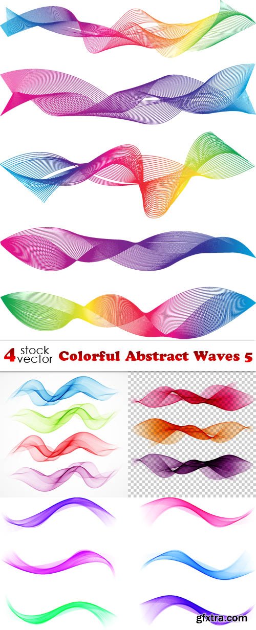 Vectors - Colorful Abstract Waves 5