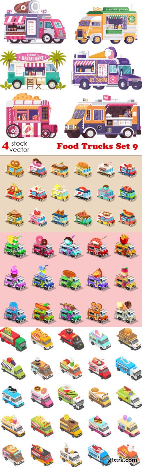 Vectors - Food Trucks Set 9