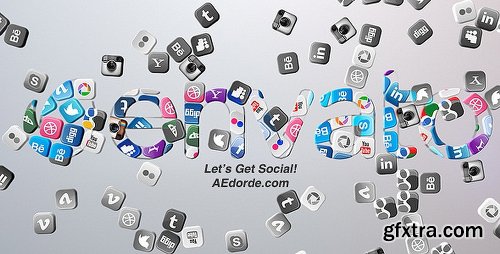 Videohive Falling Social Icons - Logo reveal 7891706