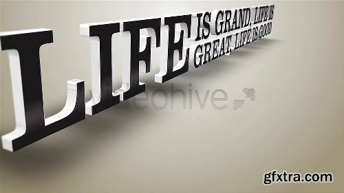 Videohive Kinetic Typography - 3D Lyrics - Two AE Projects 4409665