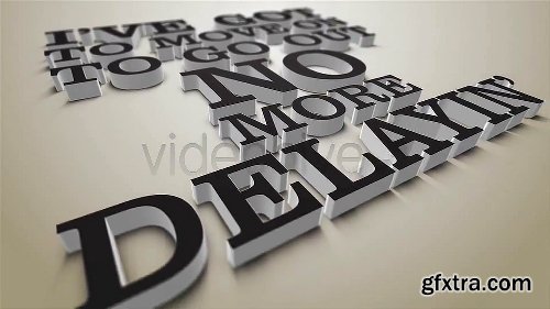 Videohive Kinetic Typography - 3D Lyrics - Two AE Projects 4409665