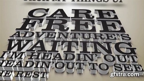 Videohive Kinetic Typography - 3D Lyrics - Two AE Projects 4409665