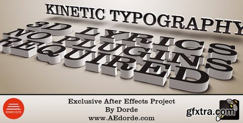 Videohive Kinetic Typography - 3D Lyrics - Two AE Projects 4409665