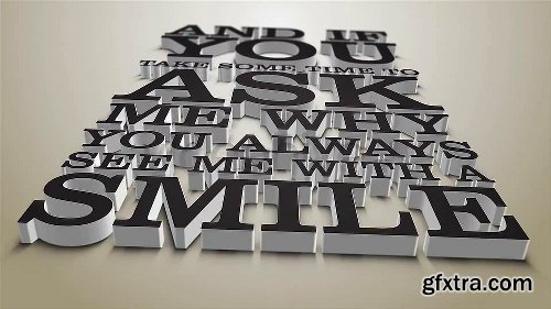 Videohive Kinetic Typography - 3D Lyrics - Two AE Projects 4409665