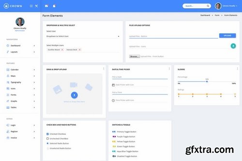 Crown - Material Admin Dashboard UI Kit