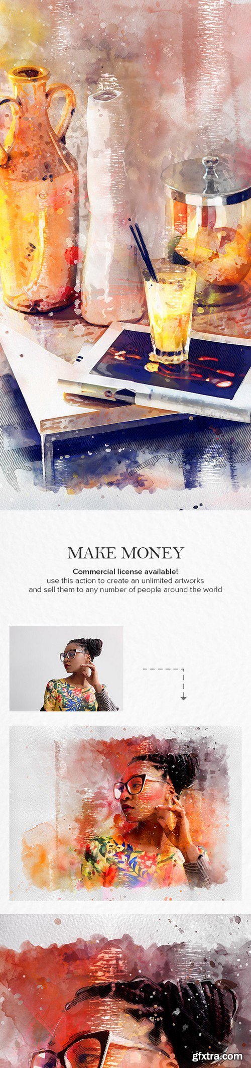 Graphicriver - Premio 2 Watercolor Photoshop Action 22256947