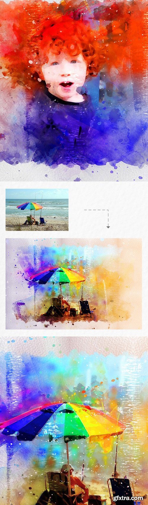 Graphicriver - Premio 2 Watercolor Photoshop Action 22256947