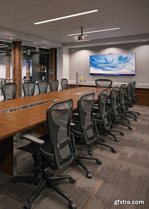 Industrial Conference Room Interior Scene Vol. 9