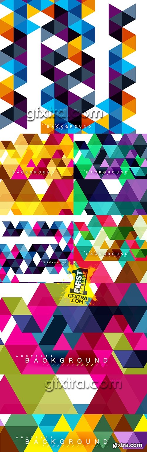 Multi-colored creative triangles background design