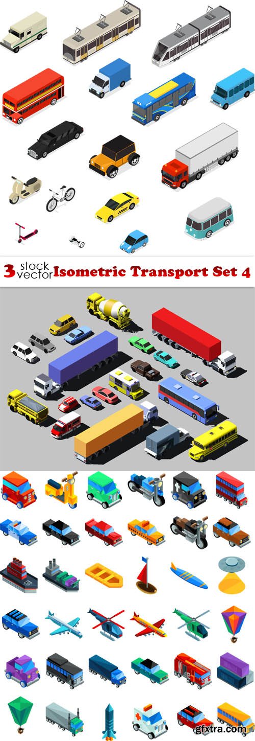 Vectors - Isometric Transport Set 4