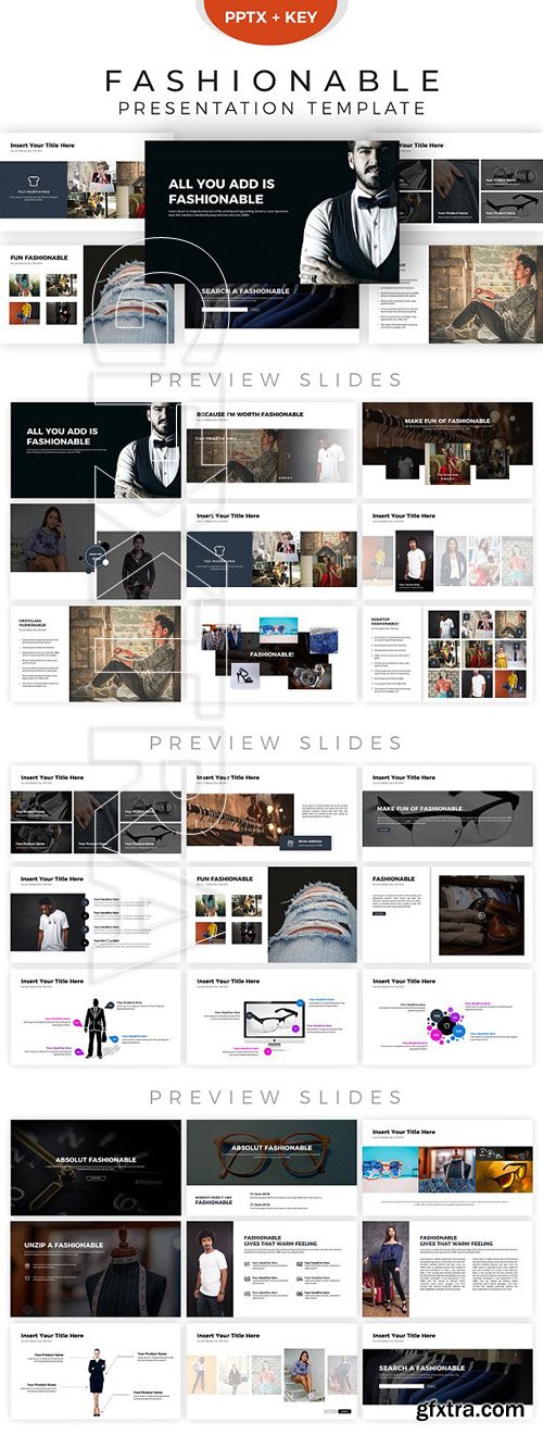 CreativeMarket - Fashionable Presentation Template 2856258