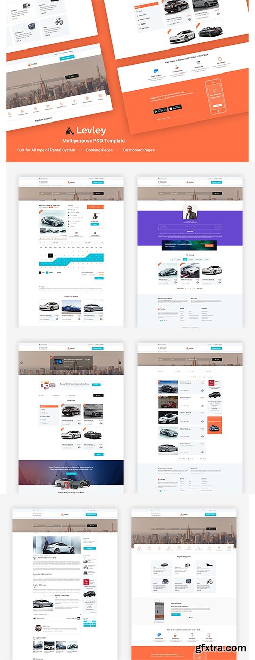 Levley - Rental Multipurpose PSD Template