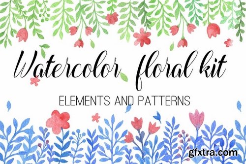 Watercolor Floral Kit