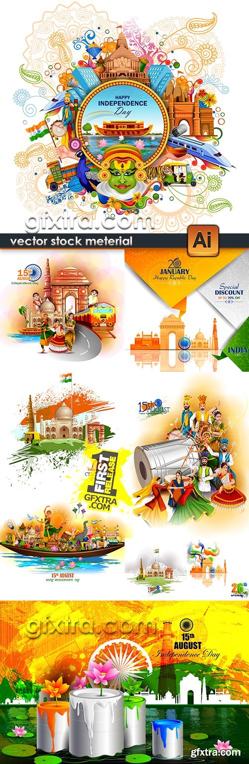 India independence day celebration creative design