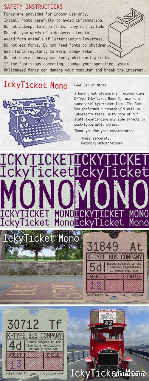 Icy Ticket Mono Font