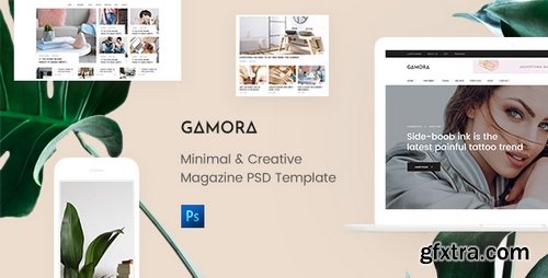 ThemeForest - GAMORA - Creative Magazine PSD Template - 22137428