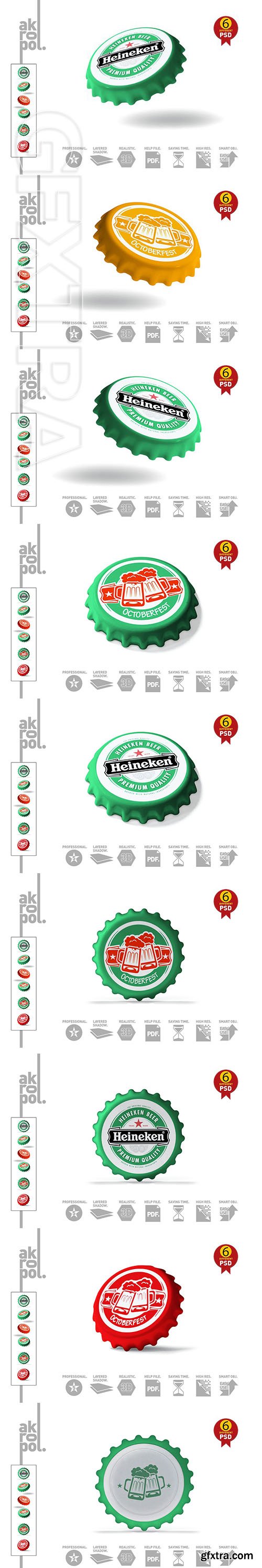 CreativeMarket - Bottle Cap Mock-Up 2824562